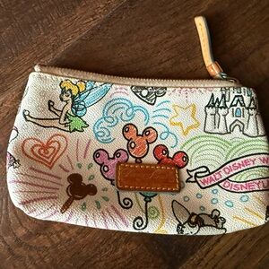 Dooney and Burke Disney Sketch small cosmetic bag